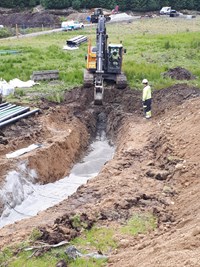 Materials for cable trenches.