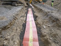 Ducts being laid.