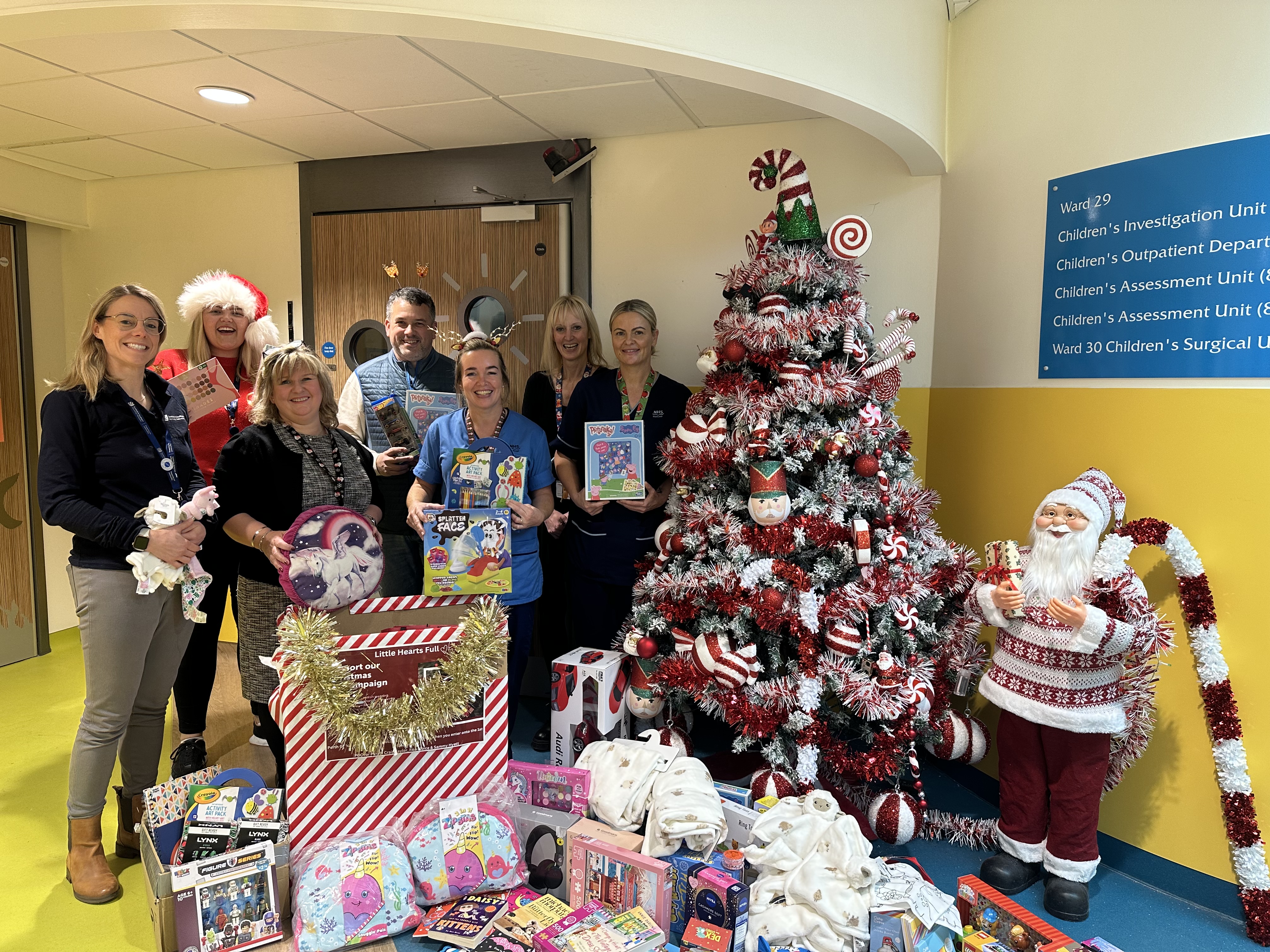 1. SSEN Transmission_SSEN Transmission team members Rea Bloice and Craig Taylor dropped off gifts for children at Ninewells Hospital in Dundee.jpg