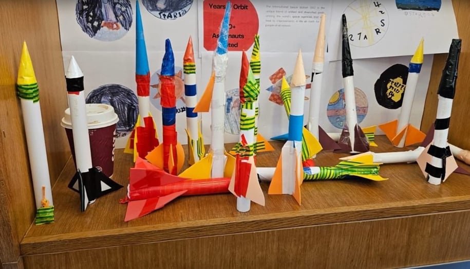 Rockets designed by pupils who took part in STARS-24
