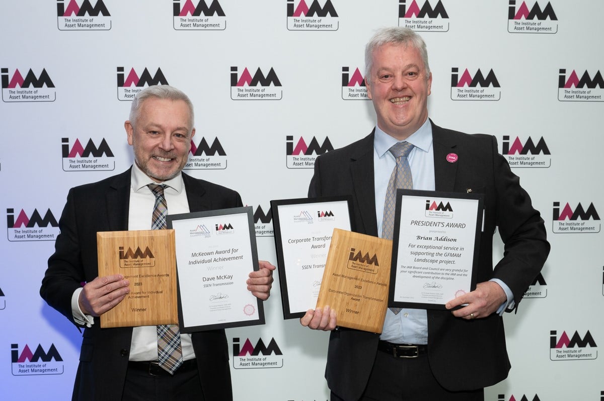 SSEN Transmission Director of Asset Management and Operations Dave Mackay and Head of Asset Management Brian Addison scooped a hattrick at the IAM Awards.jpeg