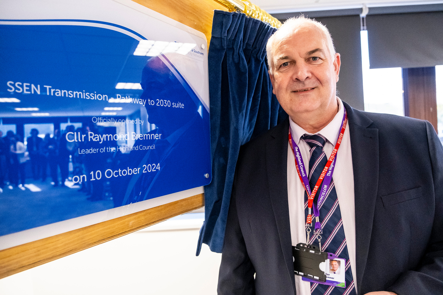 Cllr Raymond Bremner opened the new Pathway to 2030 suite at SSEN Transmission's Inverness Office.jpg